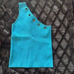 Wayne Rogers one should sweater with grommet details; S